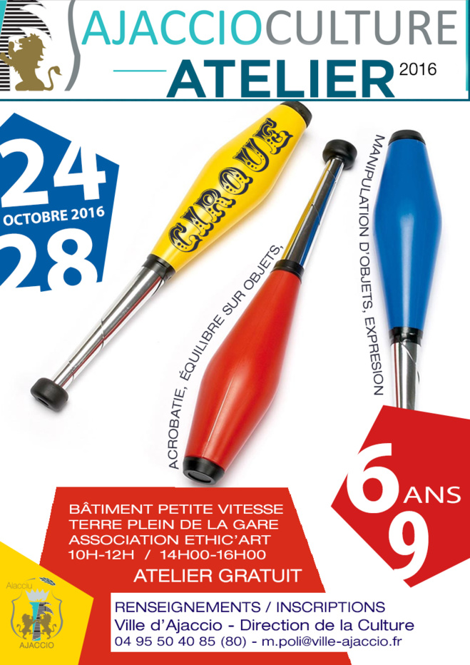 2 ateliers gratuits pour les enfants pendant les vacances ! Du 24 au 28 octobre 2 ateliers gratuits pour les enfants pendant les vacances ! Du 24 au 28 octobre