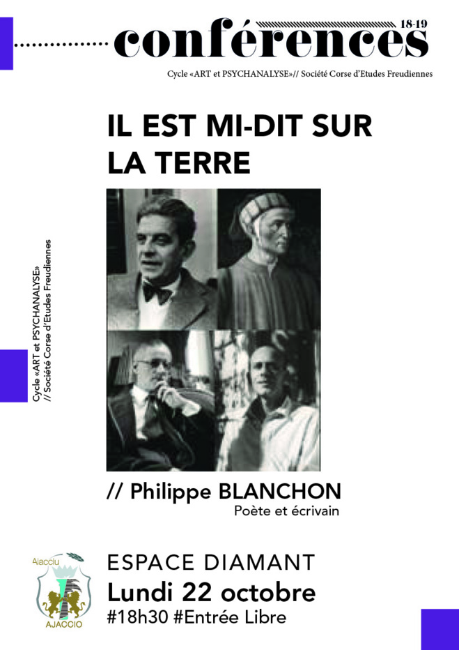Conférence : Il est mi-dit sur la terre, par Philippe BLANCHON Conférence : Il est mi-dit sur la terre, par Philippe BLANCHON