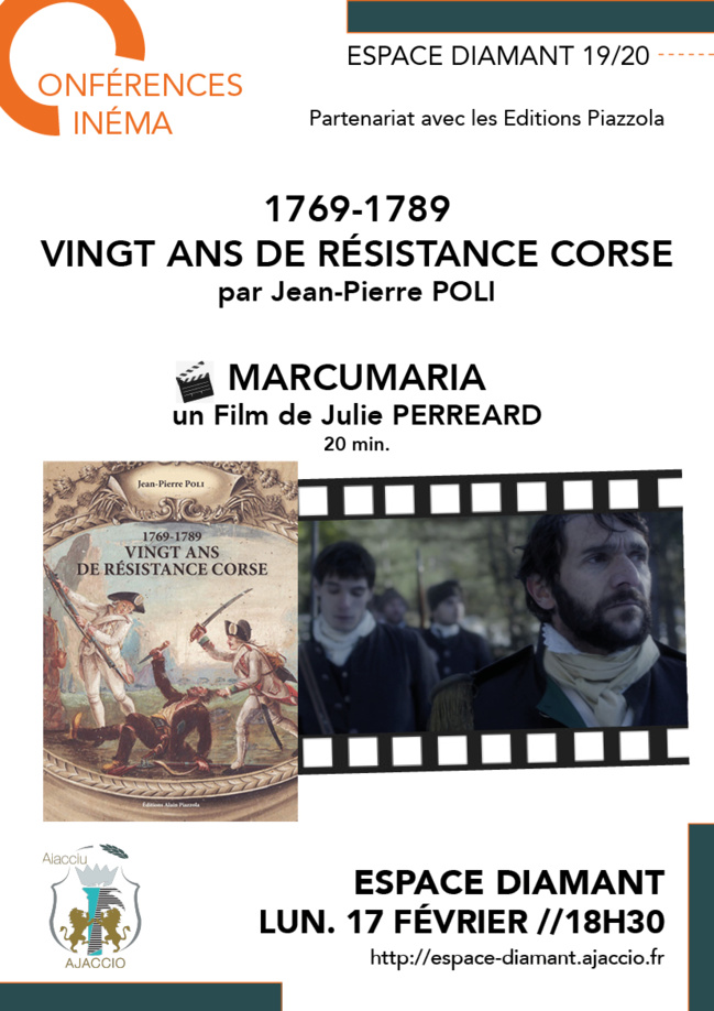 Conférence & Film / 1769-1789 Vingt ans de résistance corse Conférence & Film / 1769-1789 Vingt ans de résistance corse