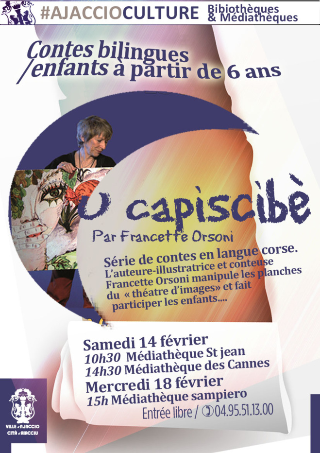 Dans les médiathèques, spectacle et atelier avec la conteuse Francette Orsoni ! Dans les médiathèques, spectacle et atelier avec la conteuse Francette Orsoni !