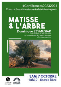 Espace Diamant : Conférence pour les 25 ans des amis de Matisse à Ajaccio Espace Diamant : Conférence pour les 25 ans des amis de Matisse à Ajaccio