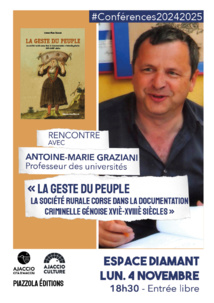 Conférence d'Antoine-Marie GRAZIANI Conférence d'Antoine-Marie GRAZIANI