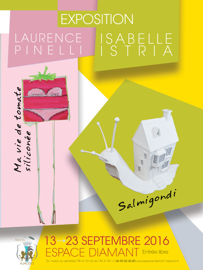 Exposition du 13 au 23 septembre: Des oeuvres de Laurence Pinelli et d'Isabelle Istria... Exposition du 13 au 23 septembre: Des oeuvres de Laurence Pinelli et d'Isabelle Istria...
