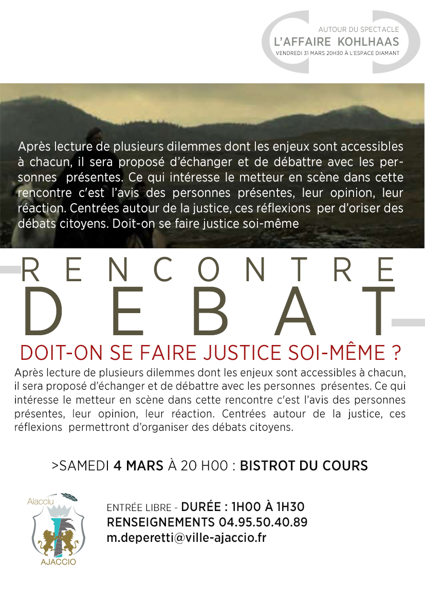 Rencontre débat Samedi 4 mars à 20h - Bistrot du cours