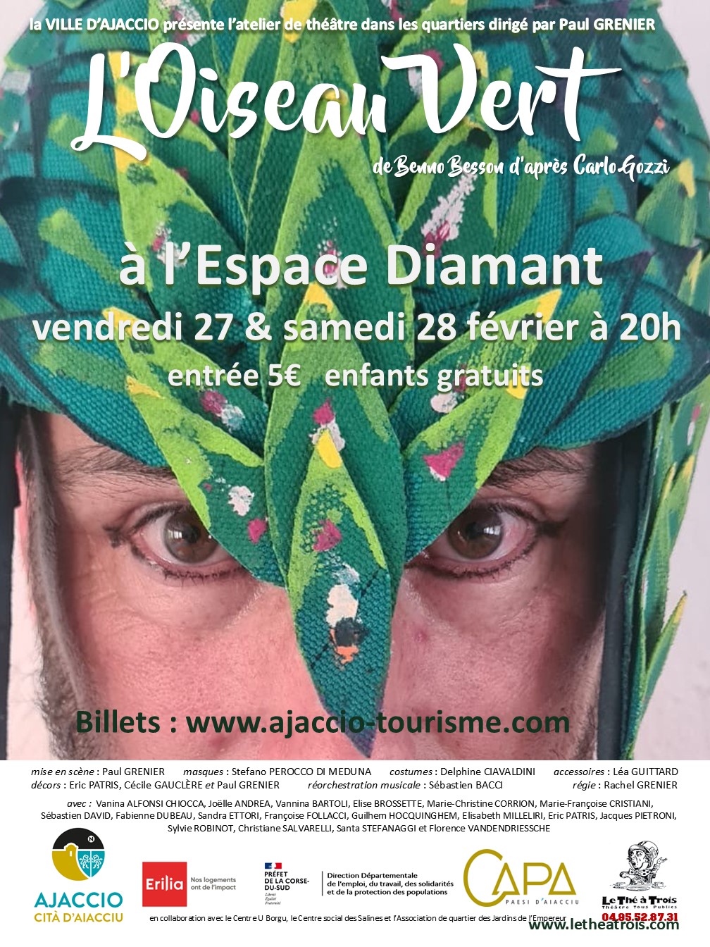 27 et 28/02 Théâtre : L'oiseau Vert