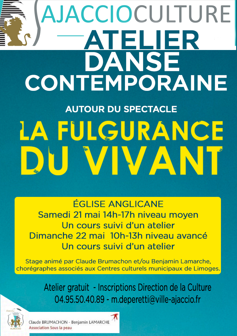 Atelier de danse contemporaine  Autour du spectacle La Fulgurance du Vivant les 21 & 22 mai