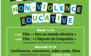 11 &amp; 12 octobre : Journées de la non violence éducative