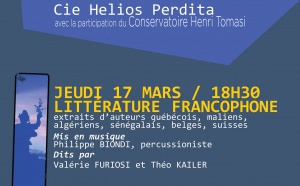 Jeudi 17 mars, 18h30 Lecture à la Bibliothèque Fesch : La littérature francophone 